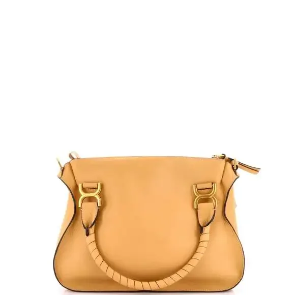 Chloe Marcie Satchel Leather Medium #241163C14B - Picture 3 of 7